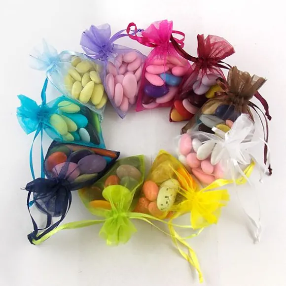 Petits sachets en organdi x10 - Coloris au choix