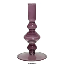 Photophore en verre avec design printanier - 7 cm