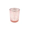 Photophore en verre à rayures - Rose Gold - 6,8 cm