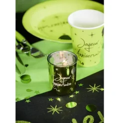 Photophore "Joyeux Anniversaire" - Vert