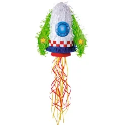 Piñata en forme de fusée spatiale