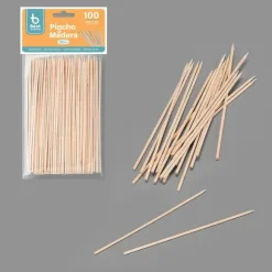 100 pics apéritifs en bois - 15 cm