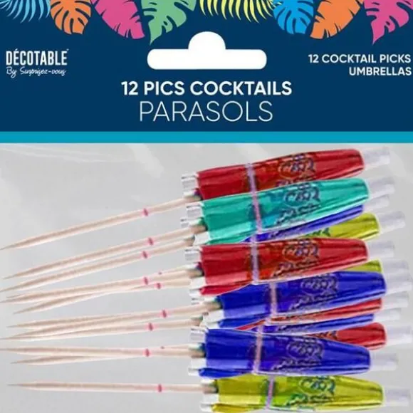 12 pics cocktails en forme de parasols - Collection Tropical