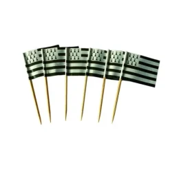 24 pics cure-dents Drapeau Breton