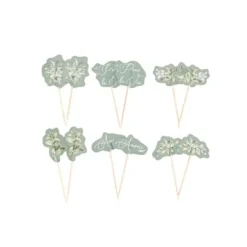 12 pics en bois FSC® - 7 cm - Collection Greenery