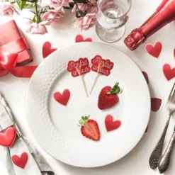 12 pics et 20 décorations de table - Saint-Valentin - Collection Chéri Chérie