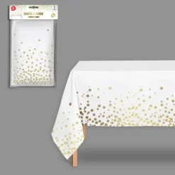 10 pinces blanches pour nappe en plastique réutilisable - 3,9 x 1,3 x 5,5 cm