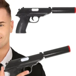 Pistolet avec silencieux - 25 cm