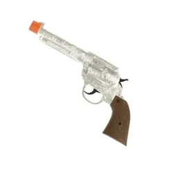 Pistolet de Cow Boy Argent - 29 cm