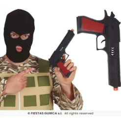Pistolet noir - 27 cm