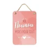 Plaque en métal - Ma Nounou merci pour tout