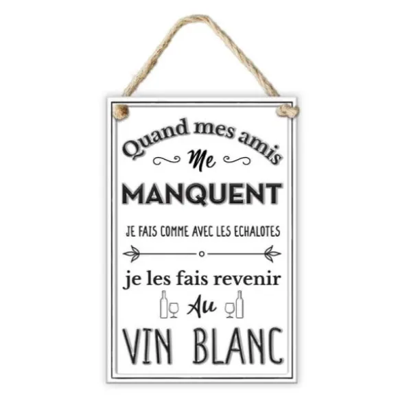 Plaque en métal - Quand mes amis me manquent ...