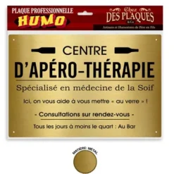 Plaque professionnelle humoristique - Modèle au Choix