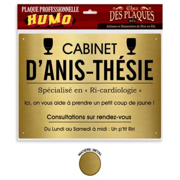 Plaque professionnelle humoristique - Modèle au Choix