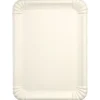 25 plateaux blancs rectangulaires en canne à sucre - Pure - 26 x 35 cm