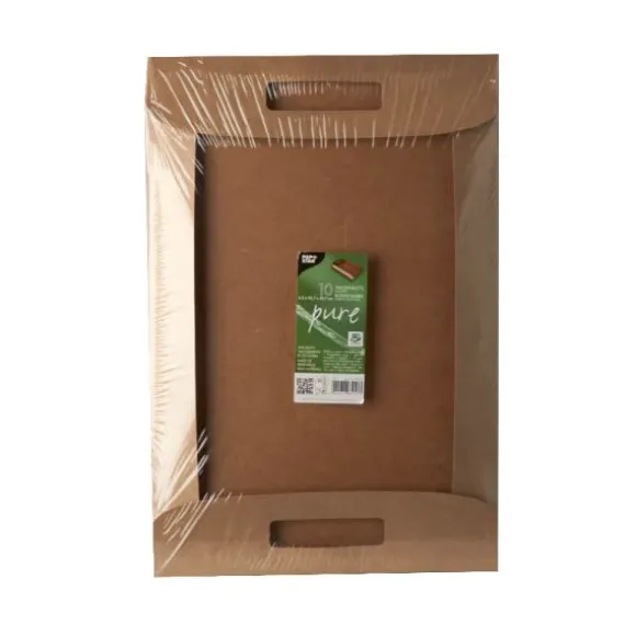 10 Plateaux Carton 4,5 x 45,7 x 30,7 cm - Pure