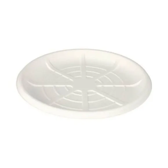 25 plateaux en canne à sucre pure pour fruits de mer - Diamètre 35 cm