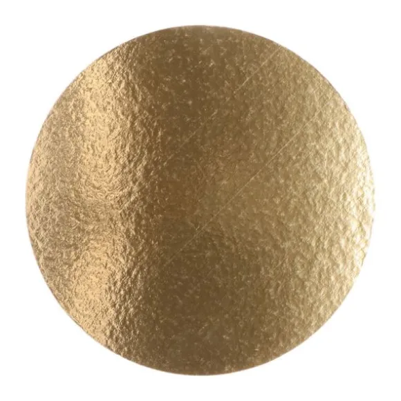 3 plateaux à gâteaux ronds - Diamètre 35 cm - Couleur Argent / Or
