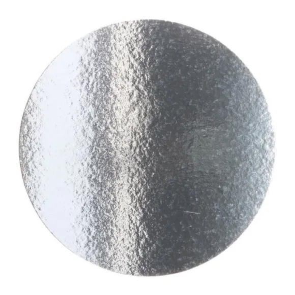3 plateaux à gâteaux ronds - Diamètre 35 cm - Couleur Argent / Or