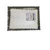 5 plateaux rectangulaires avec bordure bombée et napperons - 30 x 40 cm - Couleur au choix