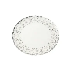5 plateaux rectangulaires blancs en carton - 28 x 42 cm