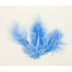 20 Plumes Décoratives - Bleu Ciel