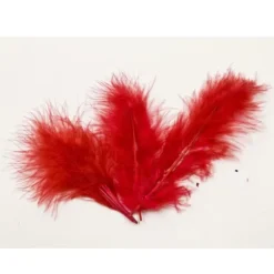20 Plumes Décoratives - Rouge