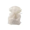 4 Pochons en Dentelle Robe Ecru