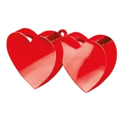 Poids à ballon - Cœurs entrelacés rouges