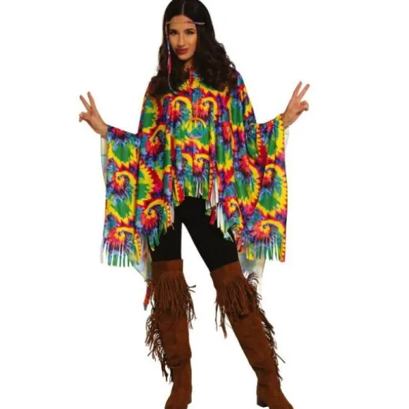 Poncho Hippie avec bandeau pour femme