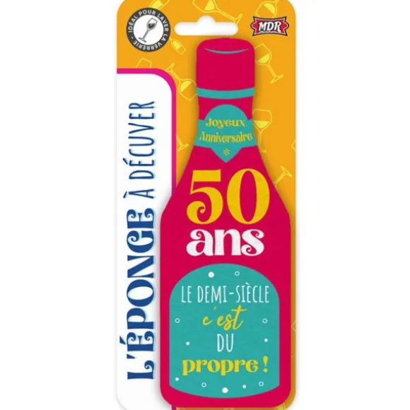 Éponge en forme de bouteille pour anniversaire - Âge au choix