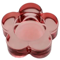 Porte-bougie en forme de fleur en verre - 7,3 x 2 cm - Pâques - Couleur au choix