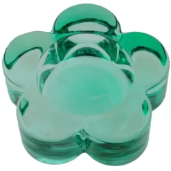 Porte-bougie en forme de fleur en verre - 7,3 x 2 cm - Pâques - Couleur au choix