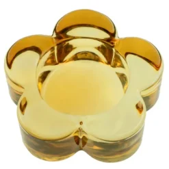 Porte-bougie en forme de fleur en verre - 7,3 x 2 cm - Pâques - Couleur au choix