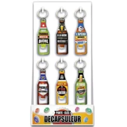 Porte-Clé en métal Décapsuleur - Modèle au Choix