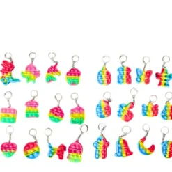 Porte-clés avec jeu de patience Pop It - 6,5 cm - Modèle Aléatoire