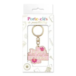 Porte-clés à paillettes - Collection Merci pour cette année - Modèle au choix