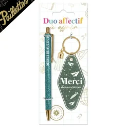 Porte-clés à paillettes - Collection Merci pour cette année - Modèle au choix
