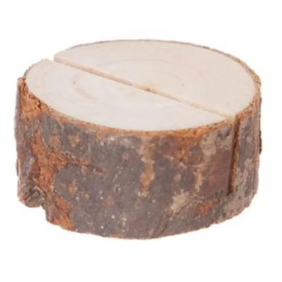 Porte-nom rondin en bois / Lot de 4