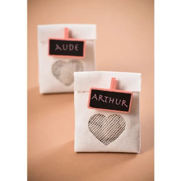 Porte-noms mini ardoises x12 - Corail