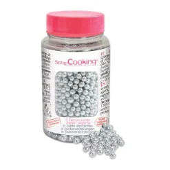 Pot de décorations sucrées - 55 grammes - Perles argentées