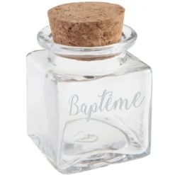 Pot à dragées Carré - Baptême