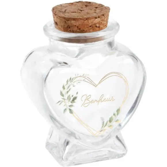 Pot en verre en forme de cœur - Ô Bonheur