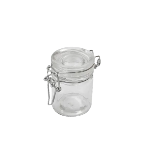 Pot transparent en verre - 4,5 x 6 cm