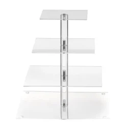 Présentoir à cocktail plexiglas 4 niveaux carrés - 32 cm