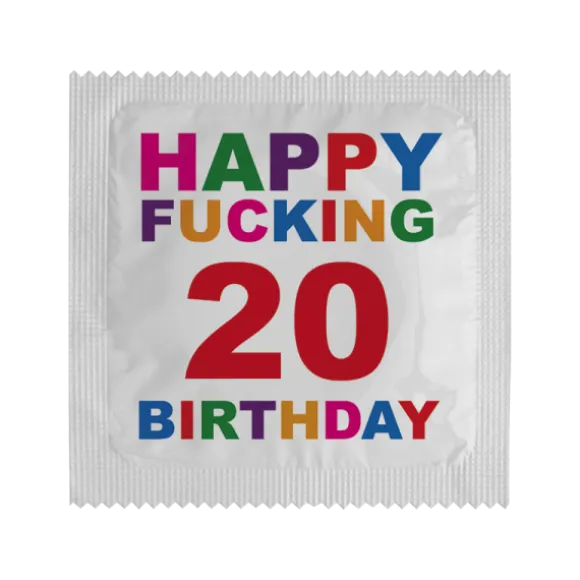 Préservatif Humoristique "Happy Birthday 20"