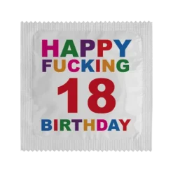 Préservatif Humoristique "Happy Birthday 18"