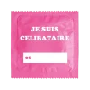 Préservatif Humoristique "Je Suis Célibataire" Rose
