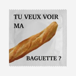 Préservatif Humoristique " Tu veux voir ma baguette ? "