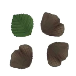 Pétales en Tissu avec Feuilles Chocolat